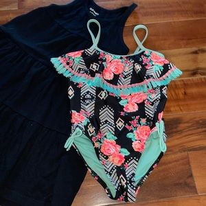 Wonder Nation Girls XS 4-5 Swimsuit